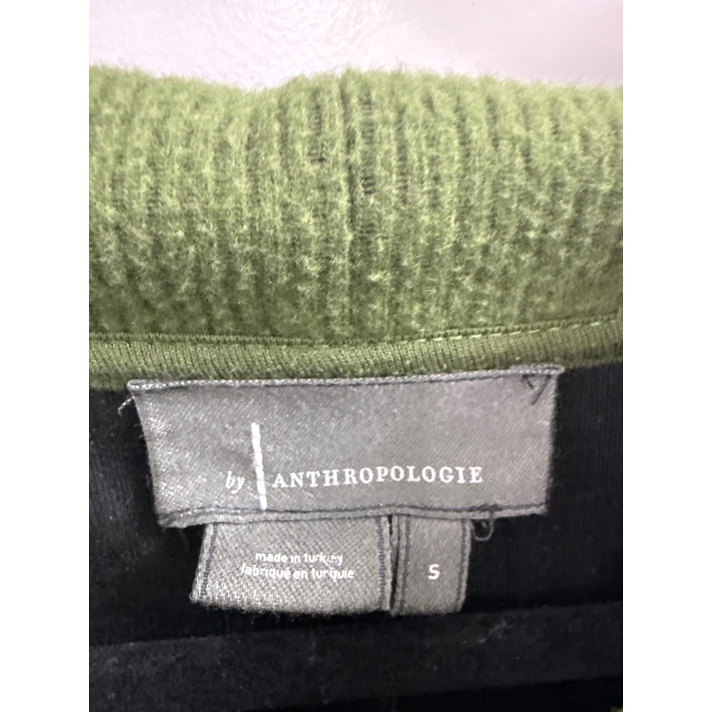 By Anthropologie Green Waffle Knit Cowl Neck‎ Tunic Sweater Womens Small Olive - Picture 2 of 4